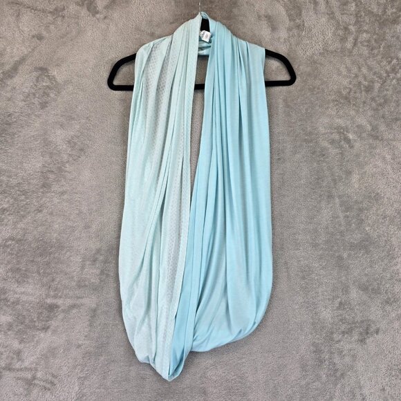 Lululemon Vinyasa Scarf Womens O/S Blue Wrap Polka Dot Athleisure Yoga Shawl - Picture 1 of 5